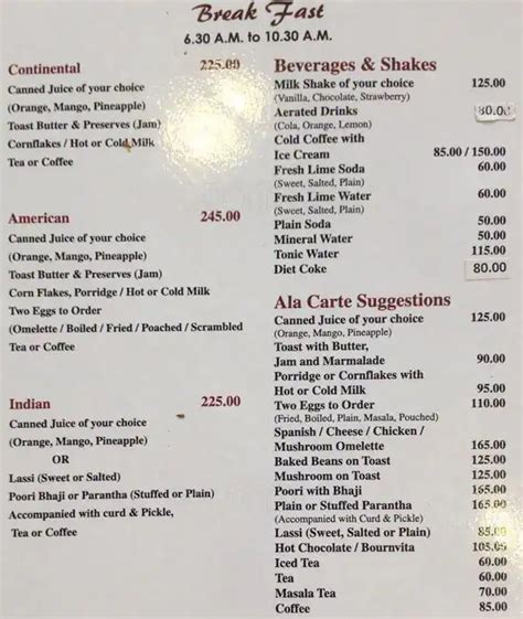 Each palate. . Taj hotel london menu